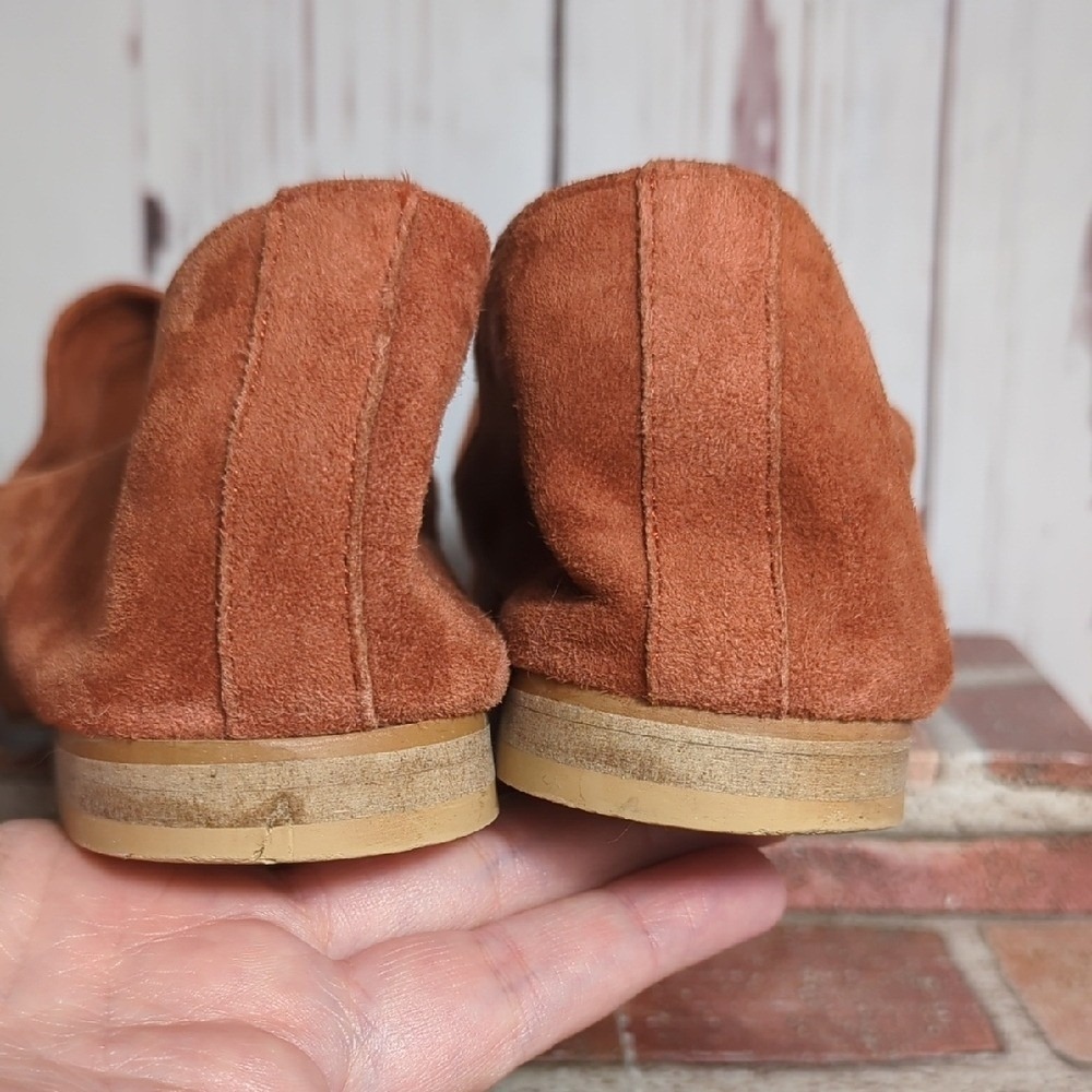 Chinese Laundry Burnt Orange Rust Suede Loafers Flats Fall Boho Women's Size 7.5 - Picture 10 of 16